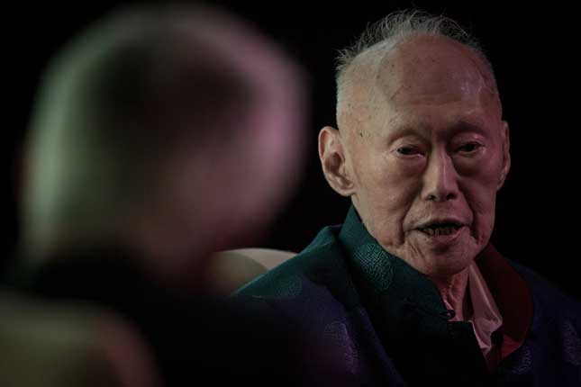 Lee Kwan Yew in 2013. (Photo by Chris McGrath/Getty Images)