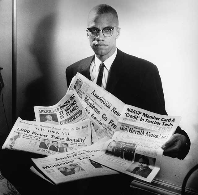 Malcolm X, circa 1963 (Photo by Three Lions/Hulton Archive/Getty Images)