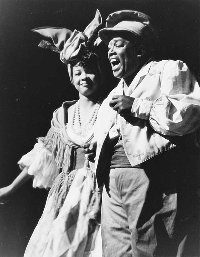 Jeni LeGon and Bob Howard as Lily-Ann and Pooch singing “Hi-De-Ho High” (COURTESY OF AUTHOR (4))
