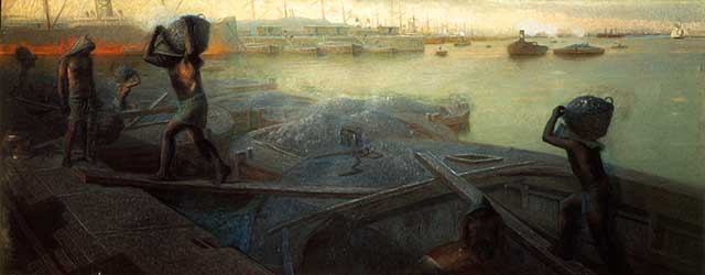 Giovanni Battista, "Loading Coal in Genoa Port," 1892 (SCALA / ART RESOURCE, NY)