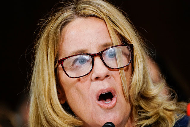 Though Blasey Ford did not seem to be a liar, aspects of her testimony were questionable. (MELINA MARA/THE WASHINGTON POST/AP PHOTO)