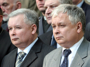 Studies of identical twins, like Polish president Lech Kaczynski, right, and former prime minister Jaroslaw, show that 40 percent of our political views have a genetic component.