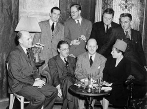 The Algonquin Hotel: a famous Gotham hangout for writers, such as Dorothy Parker and James Thurber (far right)