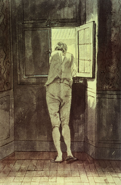 Tischbein depicts Goethe in his Roman apartment.