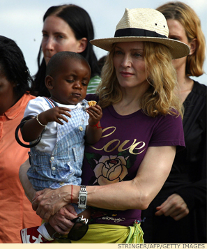 Celebrity Africrat Madonna, who's 'kind of adopting an entire country of children.'