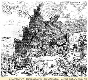Fall of the Tower of Babel, by Cornelis Anthonisz (1547).
