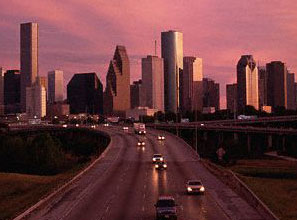 Houstonians zoom home from work in 27 air-conditioned minutes.